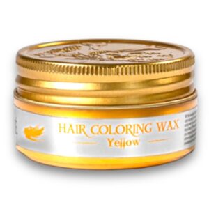 BARBERTIME Hair Styling Coloring Wax | Temporary Hair Dye | Cosplay Masquerade Nightclub Halloween | 100ml (Yellow)