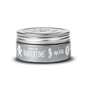 BARBERTIME Hair Styling Waxes | Long Lasting | Unisex Use 150ml (Silver)