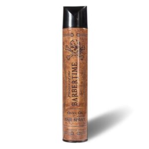BARBERTIME Hair Styling Aerosol Spray | Perfect Shine | Long Lasting | 400ml (Olive Oil)