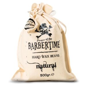 BARBERTIME Hair Removal Hard Wax Beans | Hot Wax Beads | Painless Gentle (Natural) 500gr