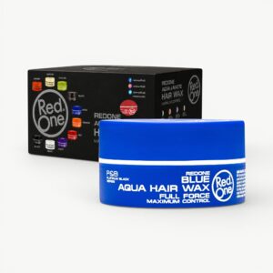 Professional RedOne Blue Aqua Hair Wax styling wax with strong hold and a clean, glossy finish.