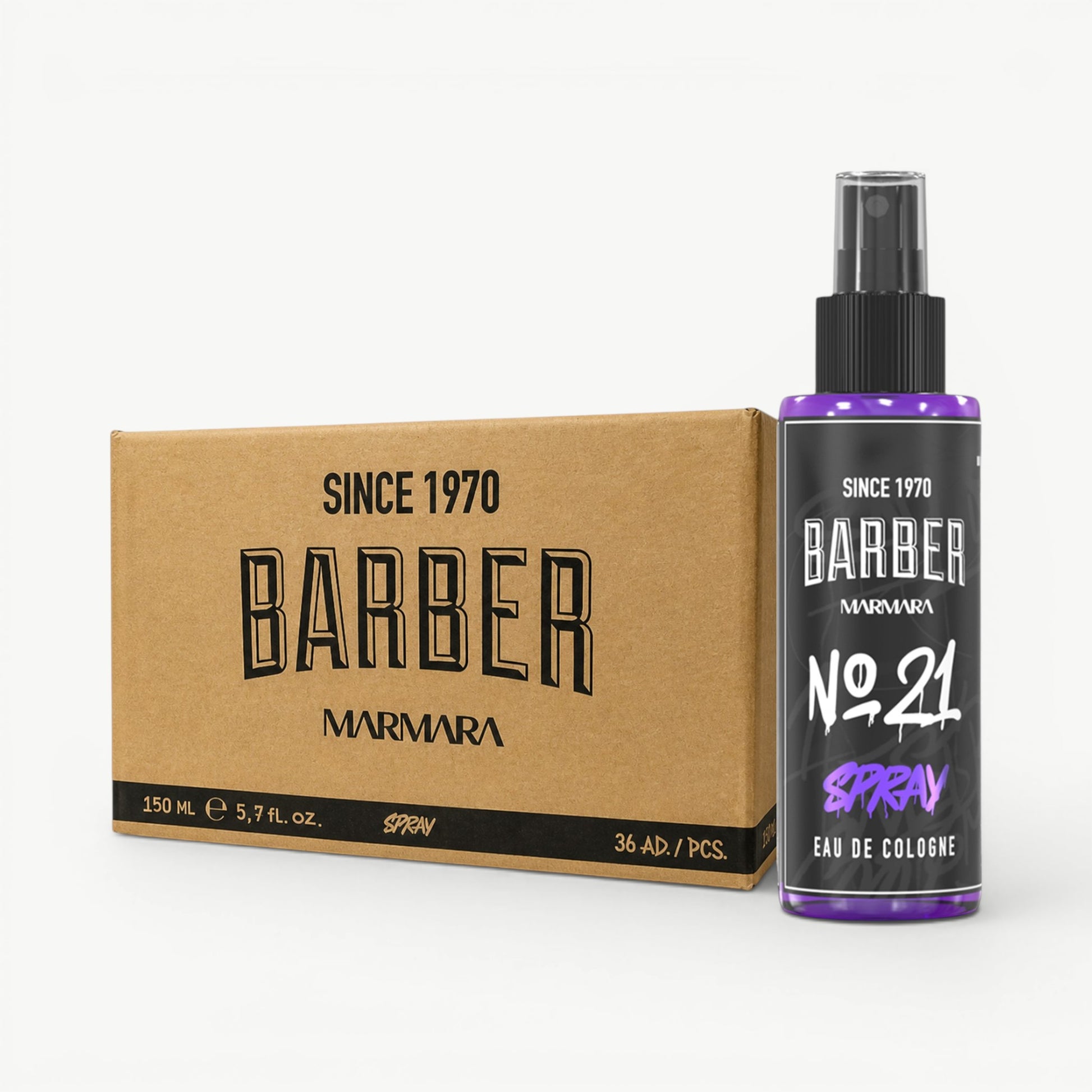 Refreshing Barber Marmara cologne for professional post-shave finishing and everyday grooming.