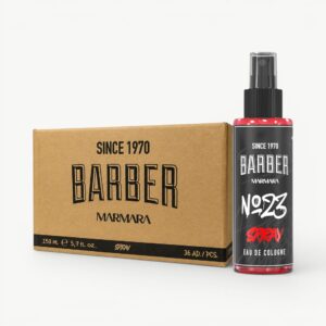 Refreshing Barber Marmara cologne for professional post-shave finishing and everyday grooming.