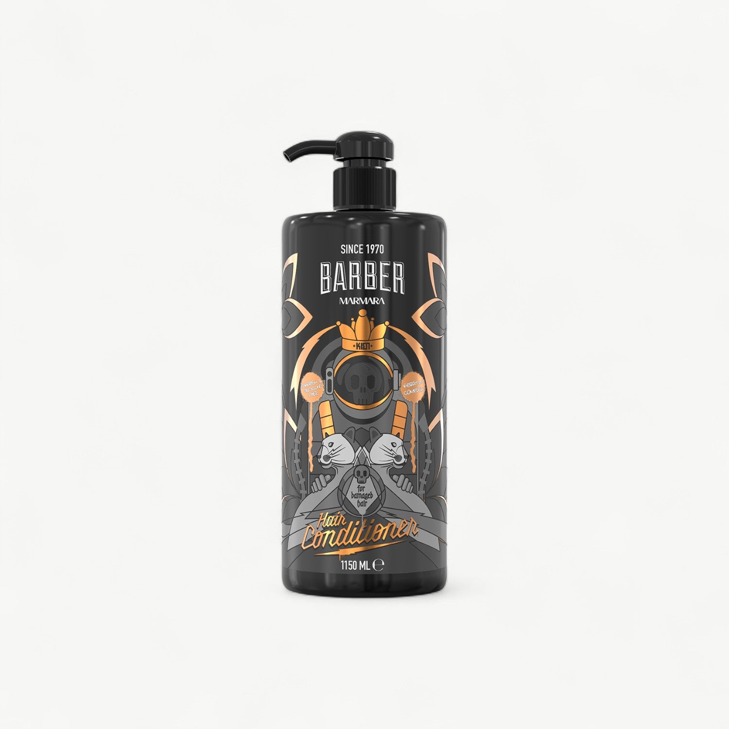 Large-format keratin and argan-oil hair conditioner for softness, slip and improved manageability.