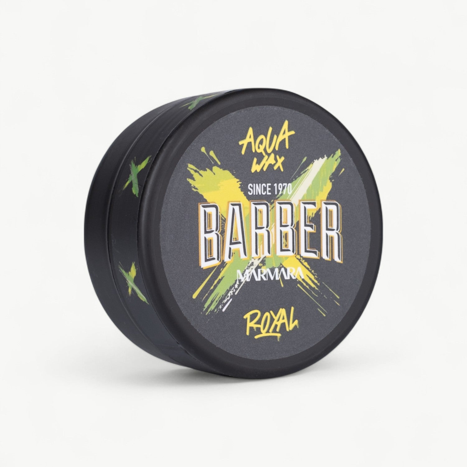 Professional Barber Marmara hair wax with strong hold and a clean, glossy finish.