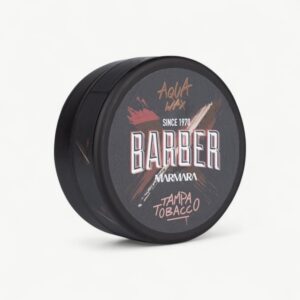 Professional Barber Marmara hair wax with strong hold and a clean, glossy finish.