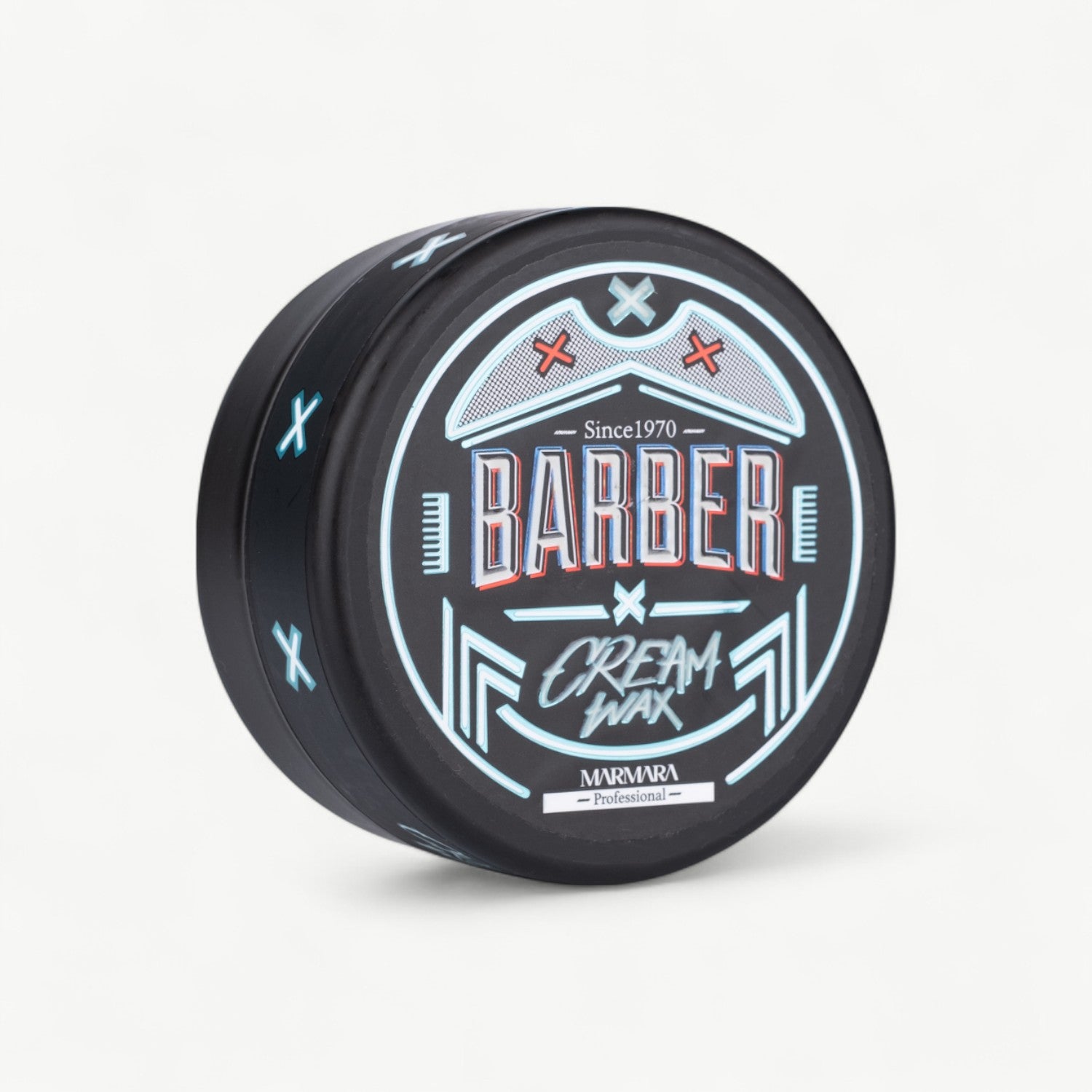 Professional Barber Marmara hair wax with flexible hold and a soft controlled finish.