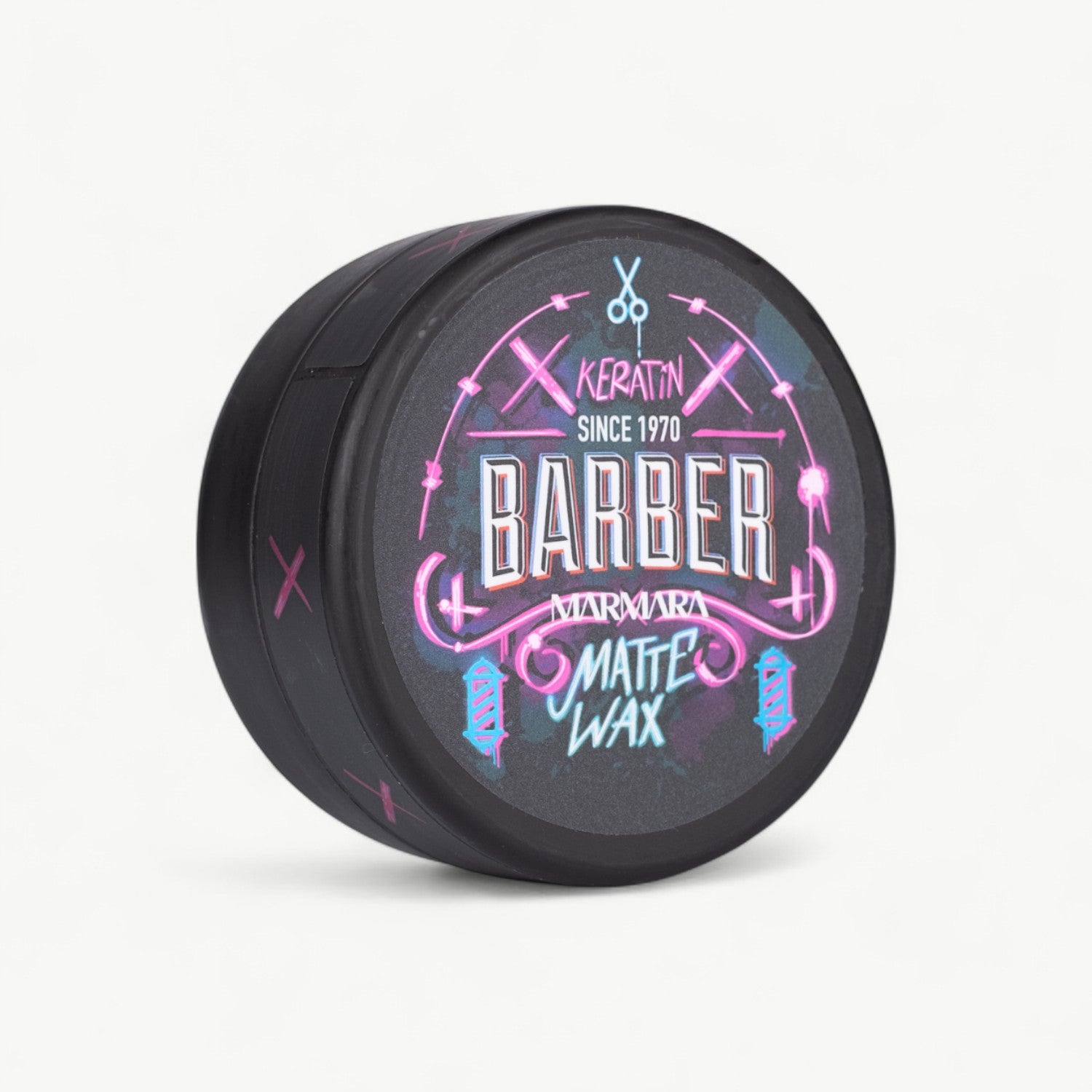 Professional Barber Marmara hair wax with strong hold and a natural matte finish.