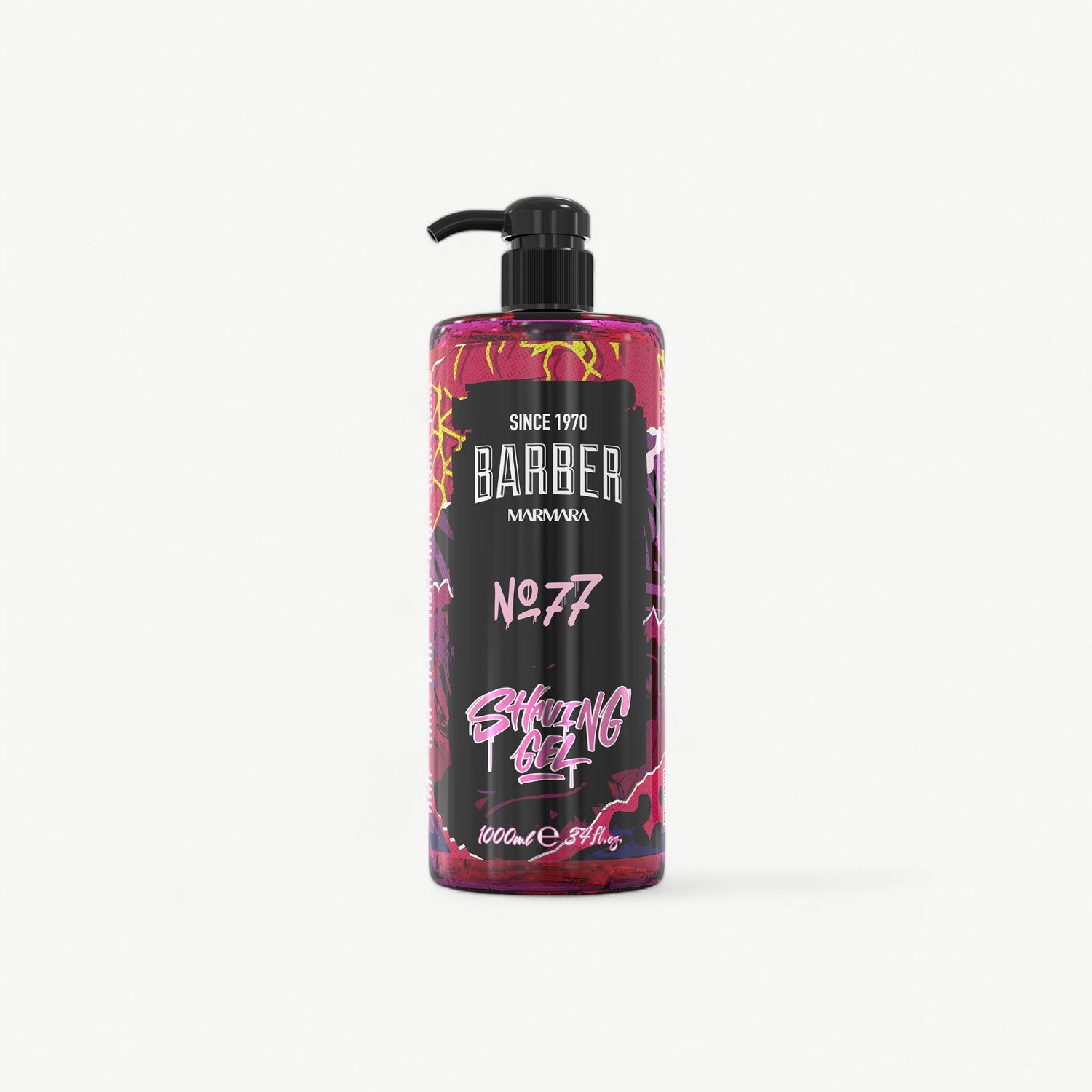 Transparent Barber Marmara No.77 shaving gel for precise beard lines and controlled razor work.