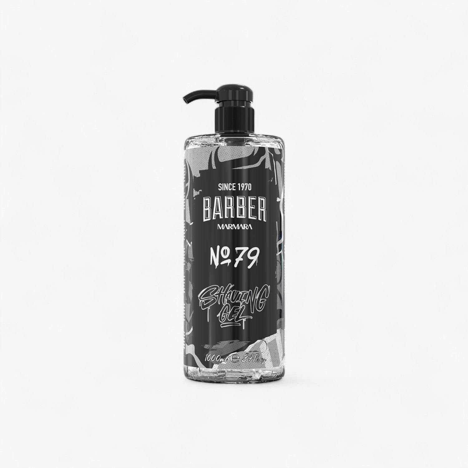 Transparent Barber Marmara No.79 shaving gel for precise beard lines and controlled razor work.
