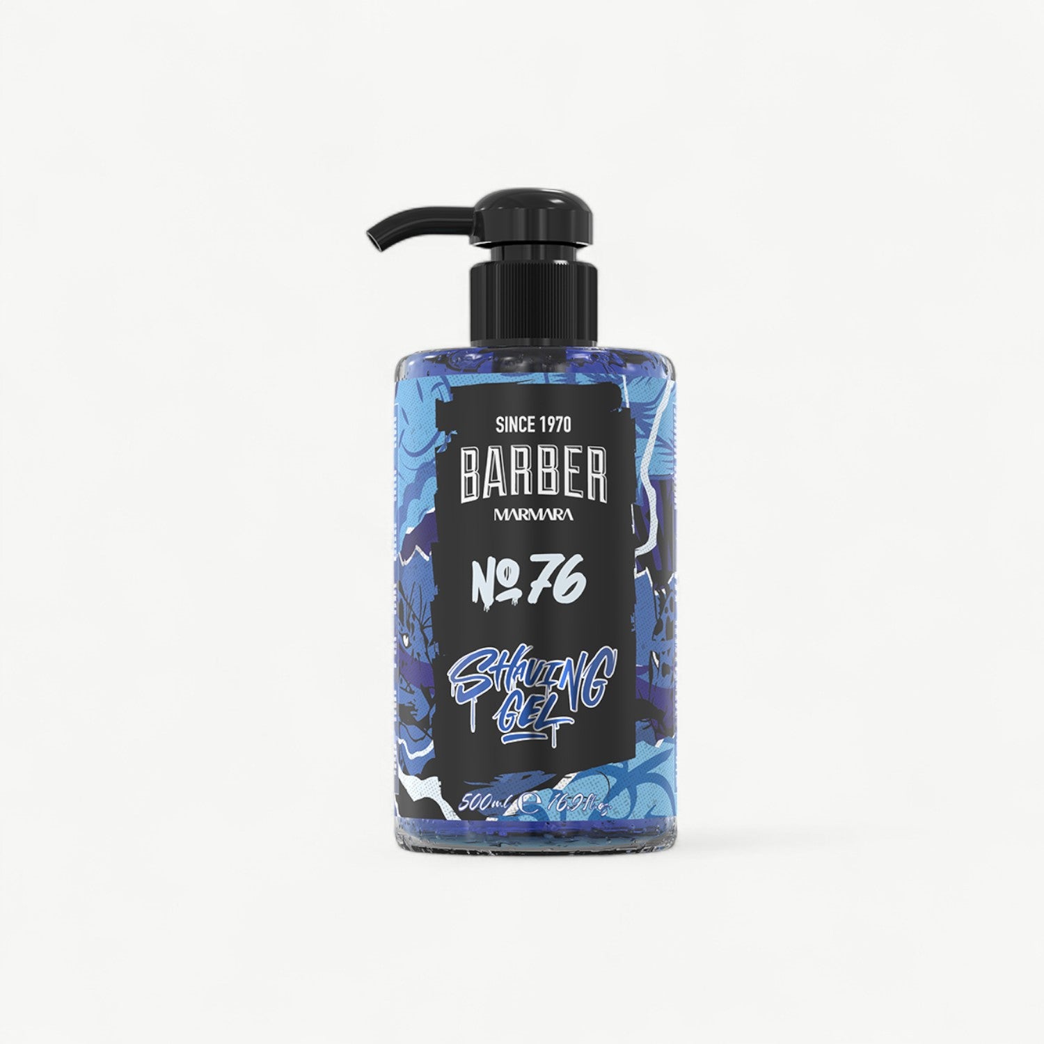 Transparent Barber Marmara No.76 shaving gel for precise beard lines and controlled razor work.