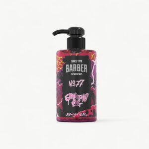 Transparent Barber Marmara No.77 shaving gel for precise beard lines and controlled razor work.