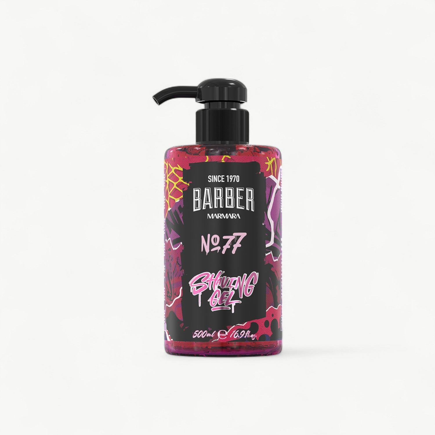 Transparent Barber Marmara No.77 shaving gel for precise beard lines and controlled razor work.