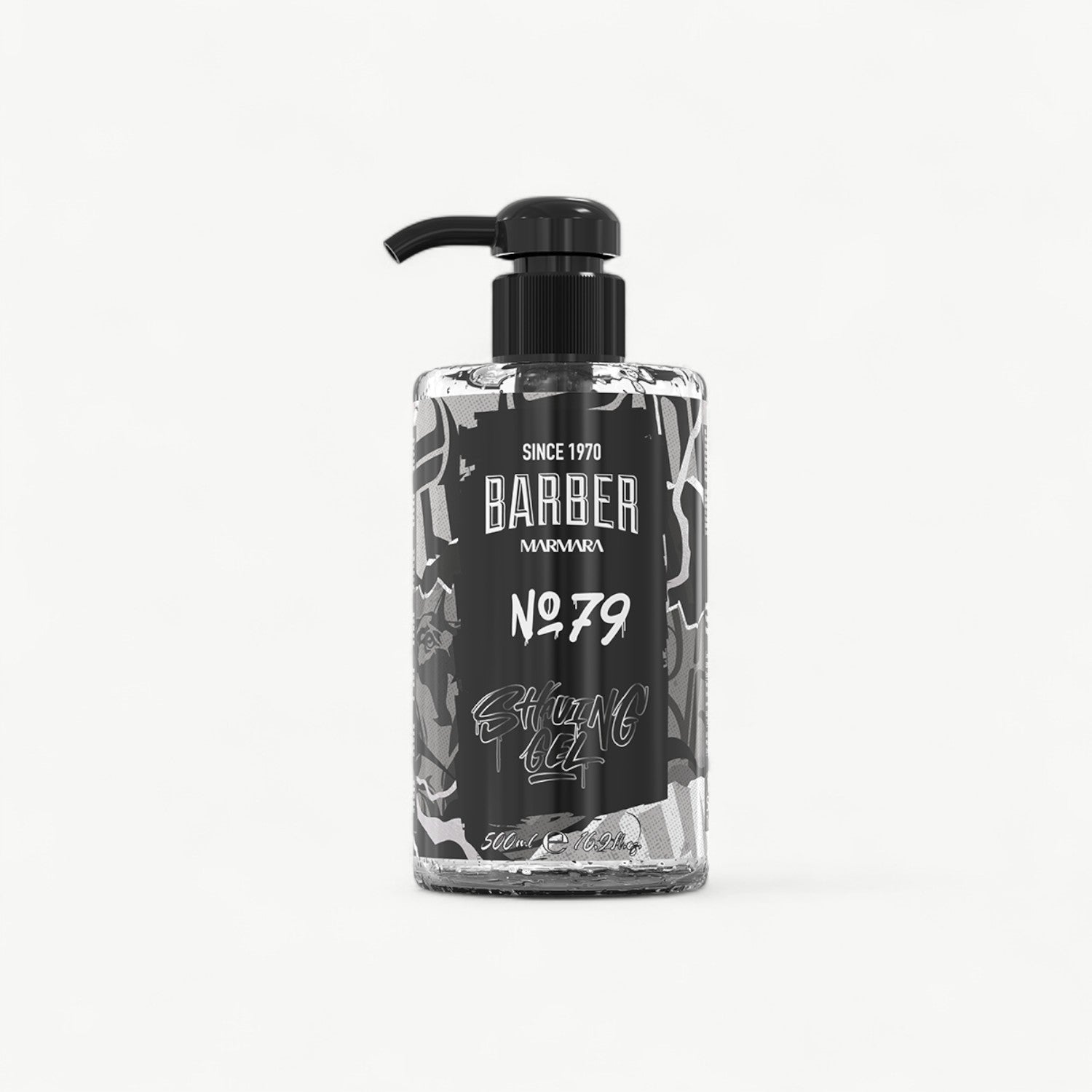 Transparent Barber Marmara No.79 shaving gel for precise beard lines and controlled razor work.