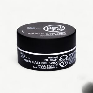 Professional RedOne Aqua Hair Wax Black styling wax with strong hold and a clean, glossy finish.
