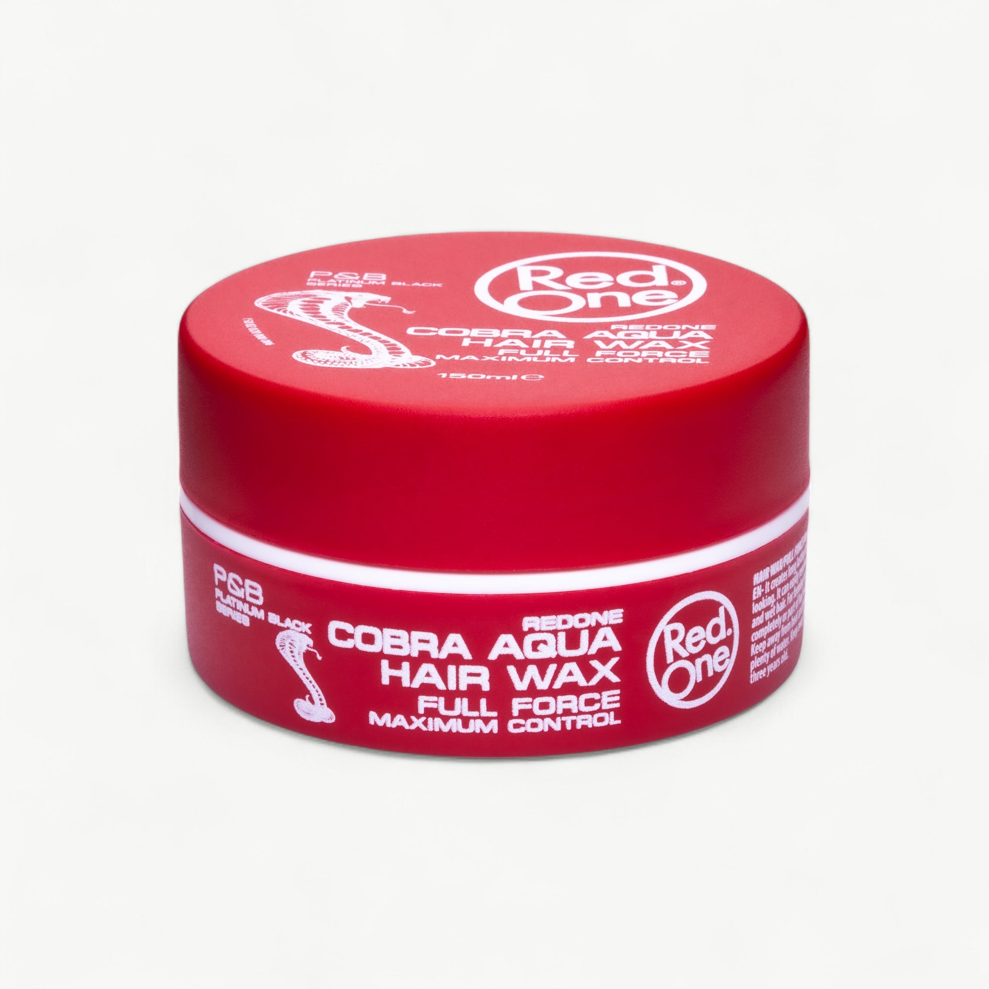 Professional RedOne Aqua Hair Wax Cobra styling wax with strong hold and a clean, glossy finish.