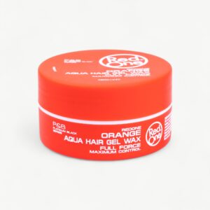 Professional RedOne Aqua Hair Wax Orange styling wax with strong hold and a clean, glossy finish.