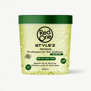 RedOne Olive Hair Gel styling gel for defined shape, strong control and shine.