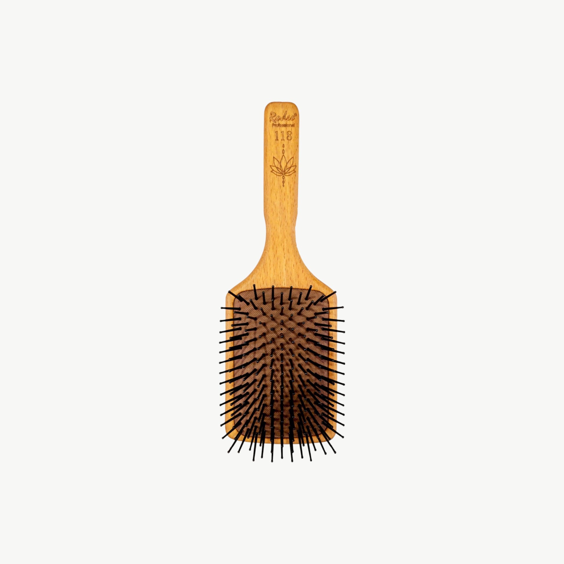 Professional wooden paddle brush for detangling, smoothing and everyday salon finishing.