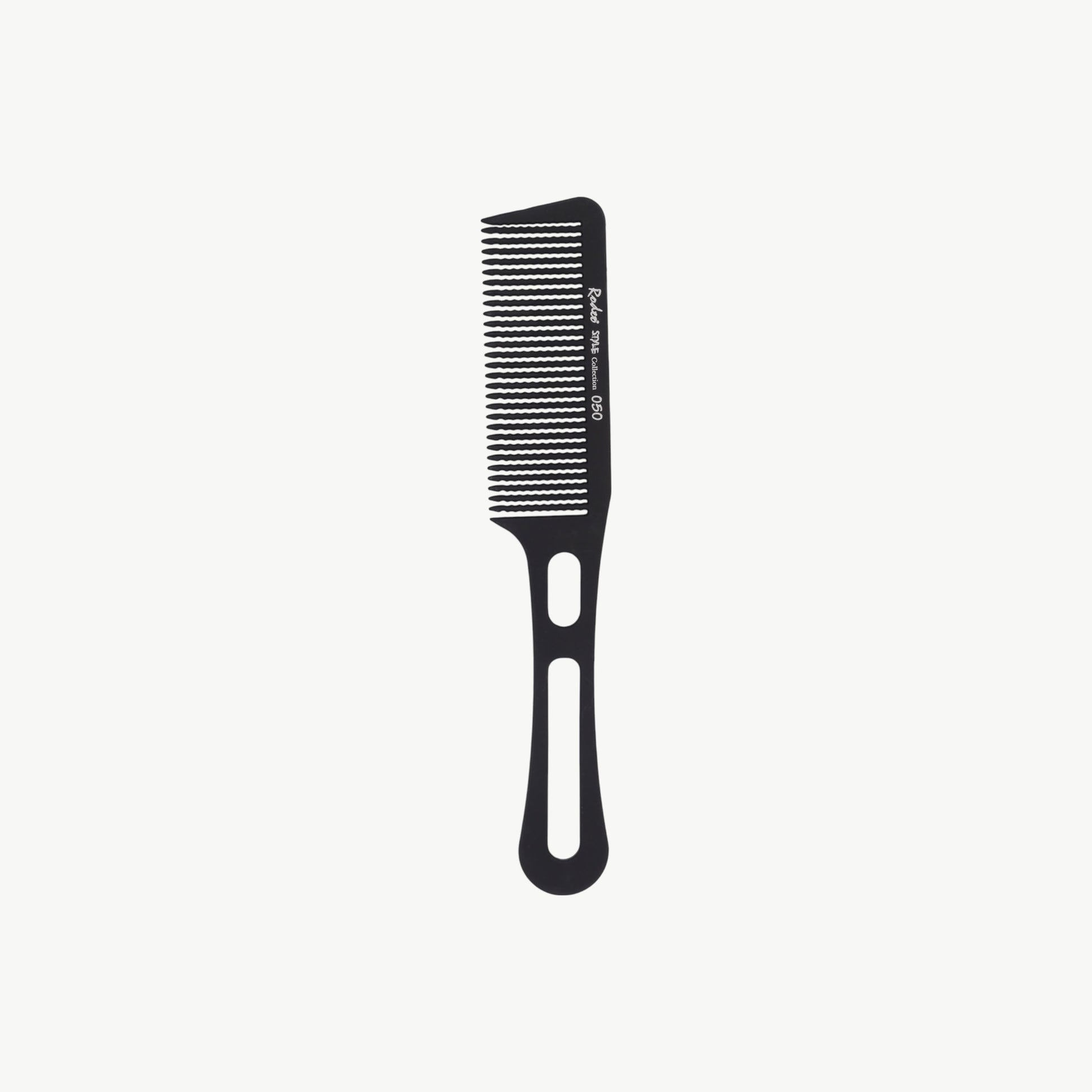 Professional Rodeo hair comb for accurate cutting, sectioning and controlled styling.