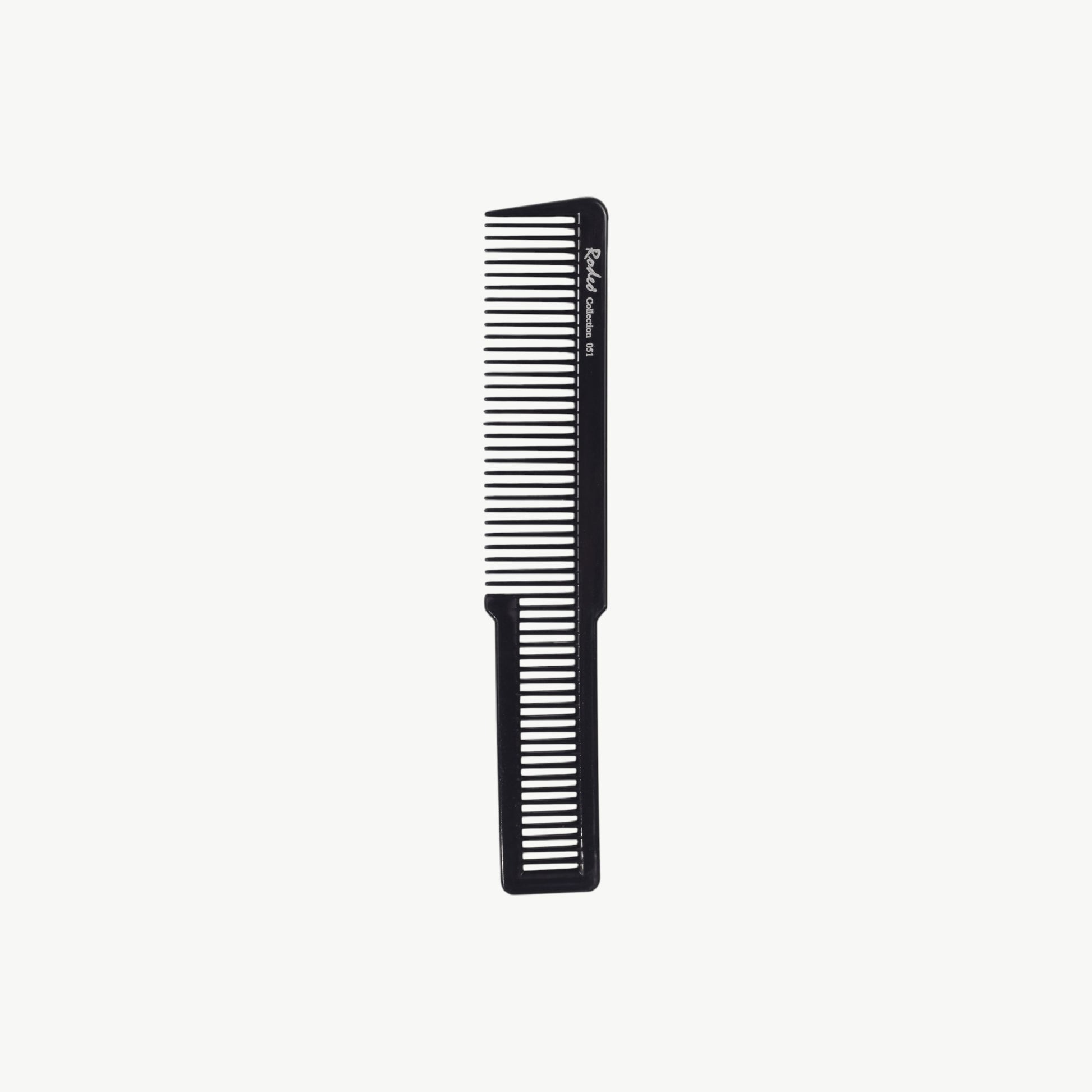 Professional Rodeo hair comb for accurate cutting, sectioning and controlled styling.