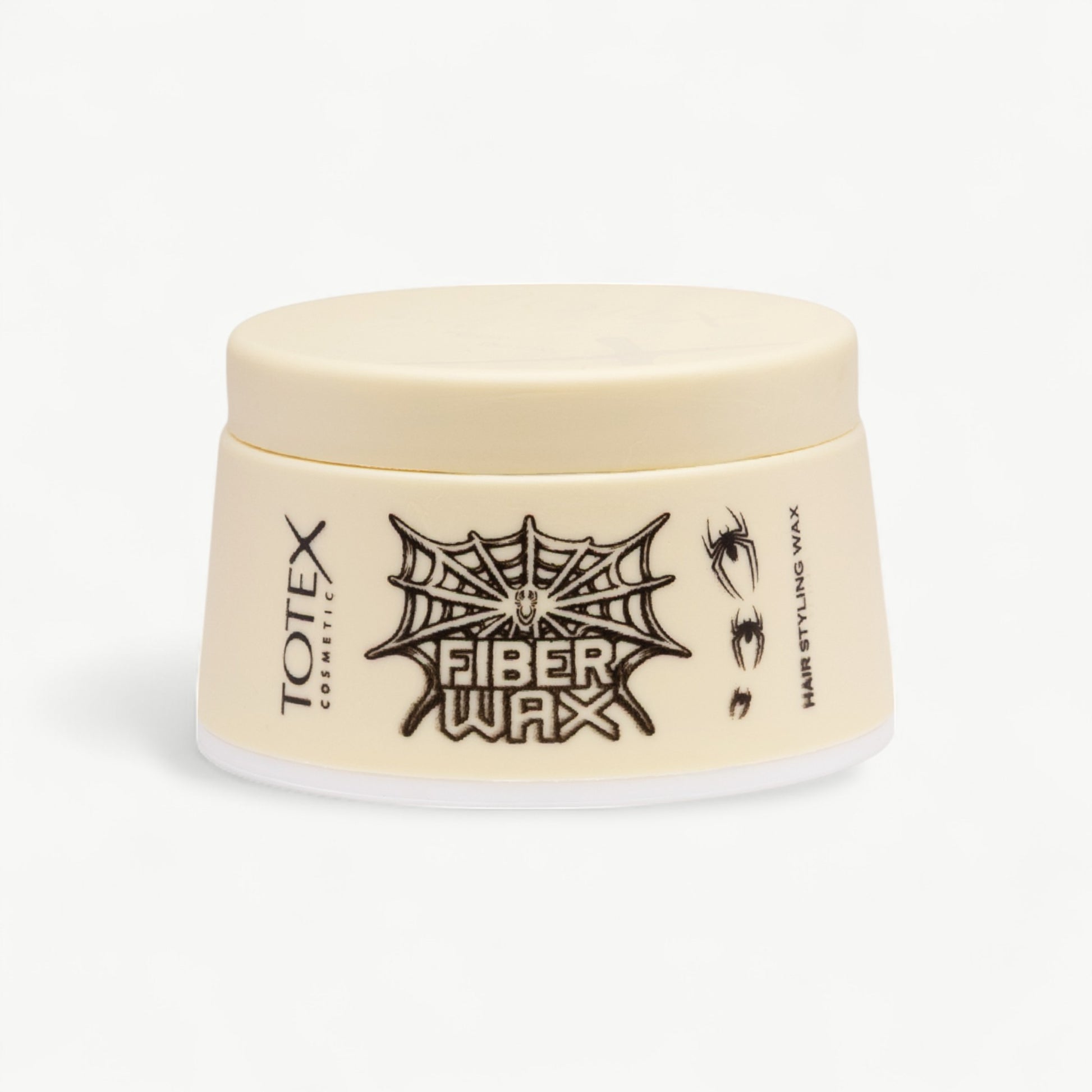 Professional hair wax with flexible hold and a fibrous textured finish.