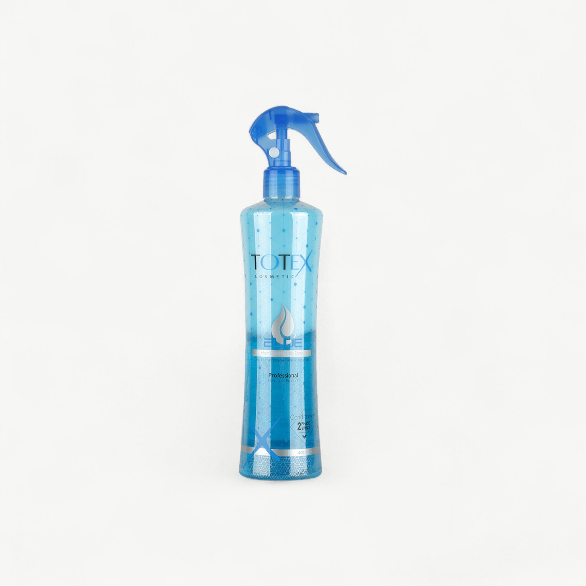 Two-phase Blue leave-in conditioner spray for easier detangling and everyday manageability.