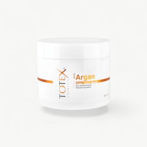 Rich argan hair mask for intensive conditioning and improved manageability.
