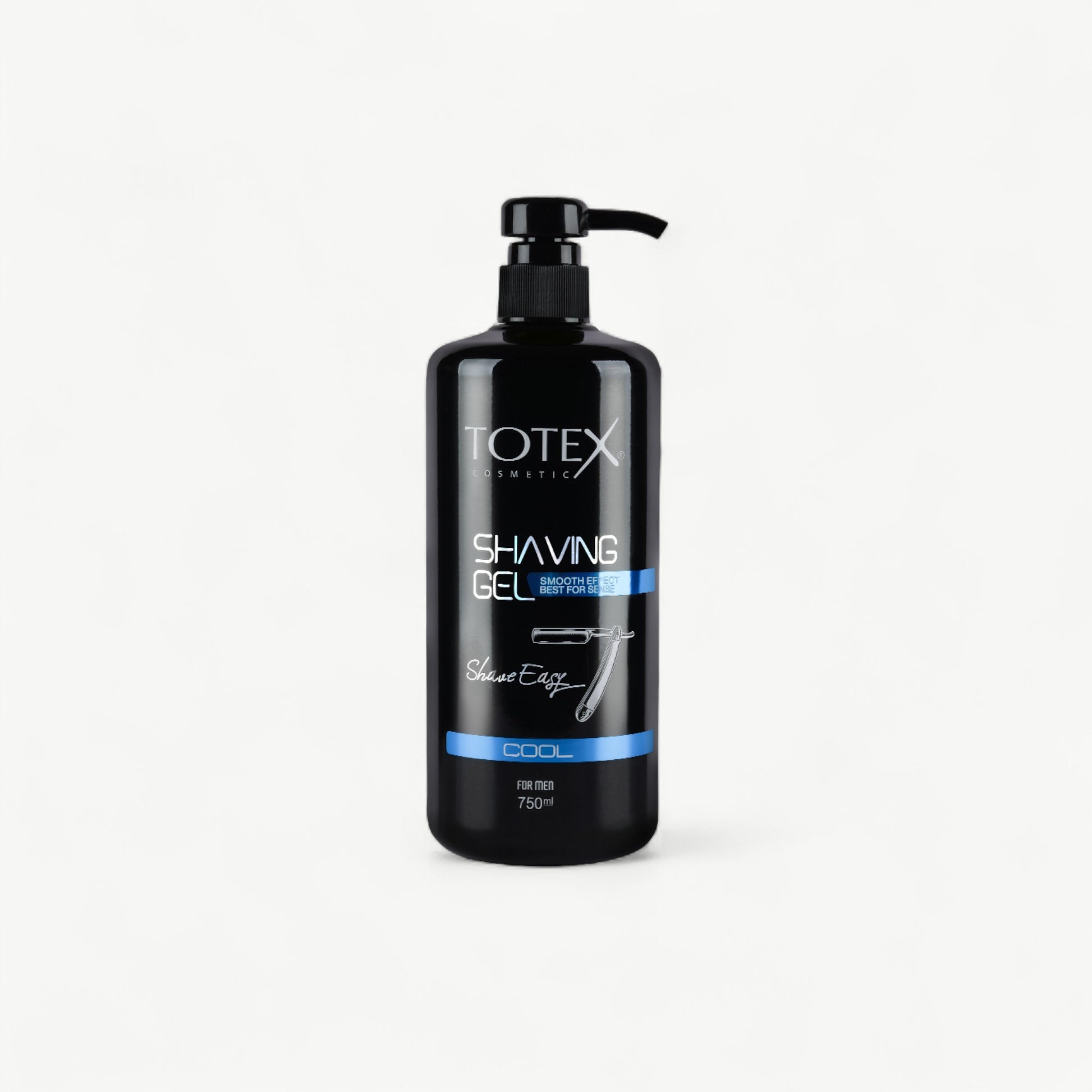 Large-format cooling shaving gel for clean, controlled razor work.