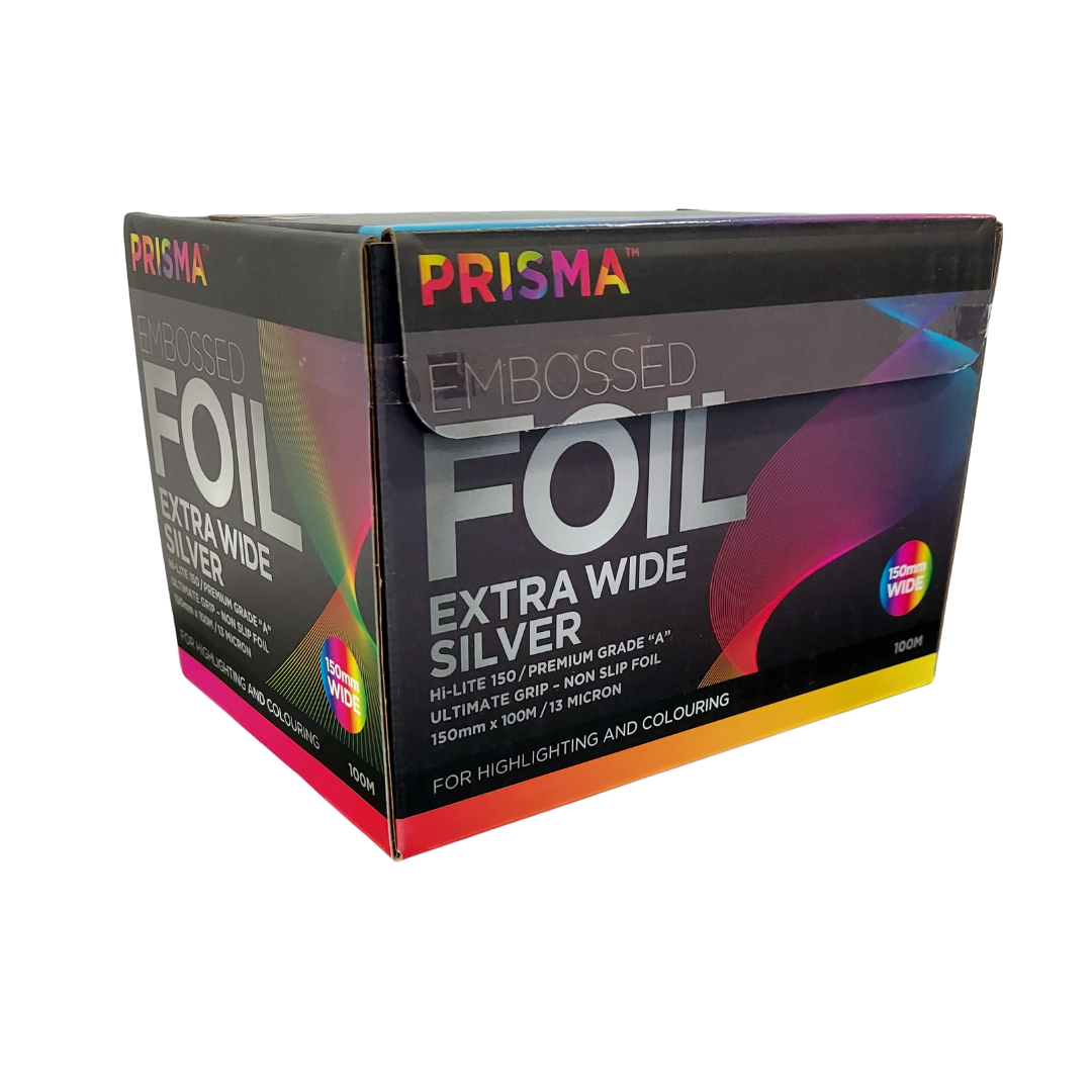 AGENDA PRISMA Embossed EXTRA WIDE Silver Foil 150mm x 100M