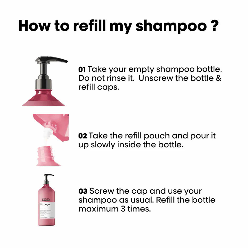 L'Oréal Professionnel Pro Longer Shampoo Refill 1000ml - Image 3