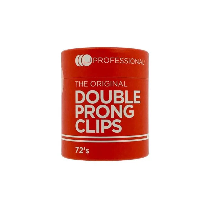 LJ Professional Double Prong Curl Clips (72)