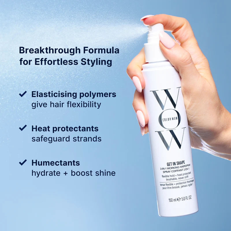 Get In Shape 2-in-1 Working Hairspray with Heat Protection - Image 3