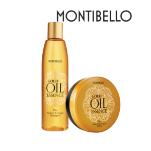 Montibello Gold Oil Essence Shampoo 250ml & Amber Argan Mask 200ml Duo