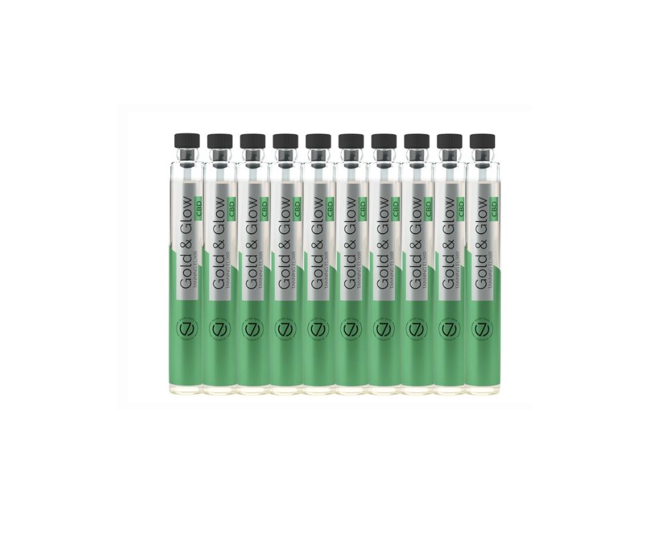 Seven Suns Gold & Glow CBD Tanning Oil 5.7ml (10 Pack)