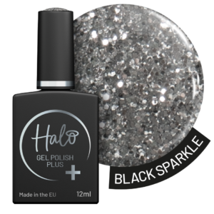 Halo Gel Polish Plus 12ml (Black Sparkle)