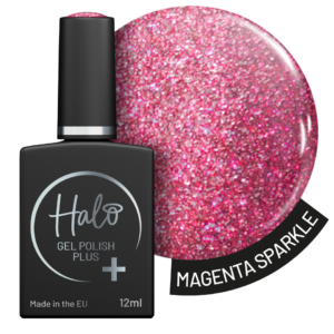 Halo Gel Polish Plus 12ml (Magenta Sparkle)