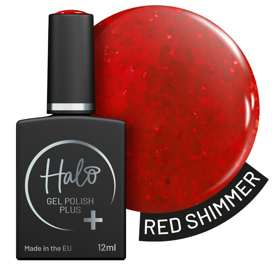 Halo Gel Polish Plus 12ml (Red Shimmer)