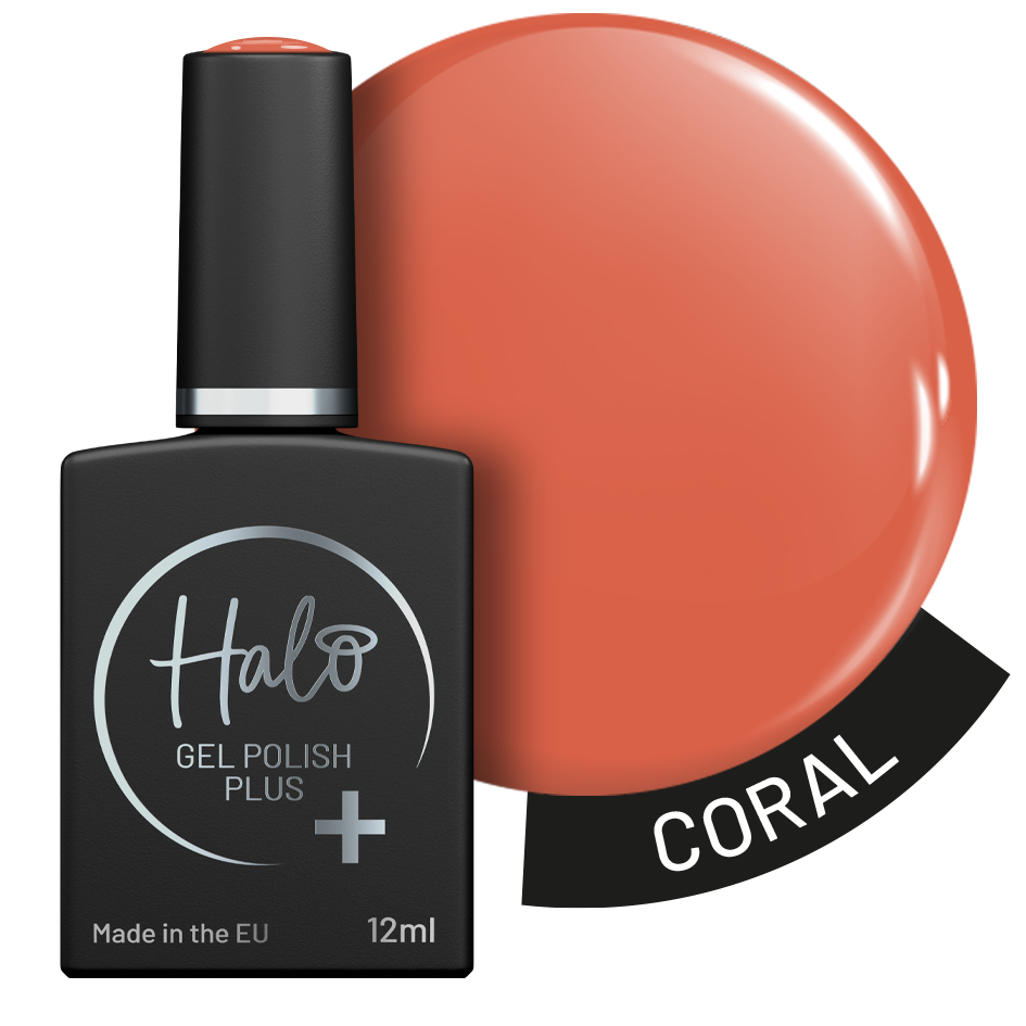 Halo Gel Polish Plus 12ml (Coral)