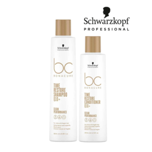 SCHWARZKOPF BC TIME RESTORE SHAMPOO Q10+ SHAMPOO 250ml & CONDITIONER 200ml Duo