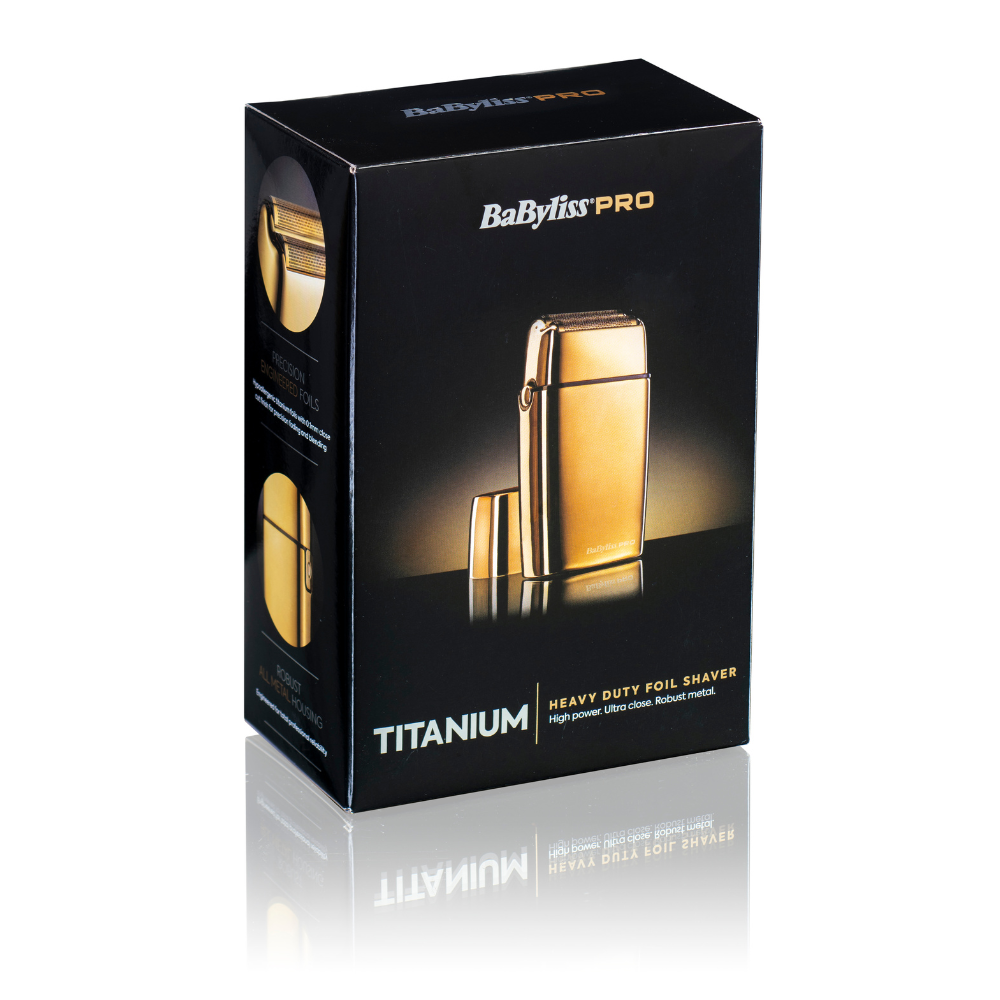 BaByliss Pro Titanium Dual Foil Cordless Shaver (Gold) - Image 2