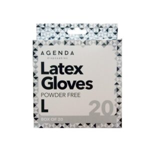 Agenda Disposables Latex Gloves Large (20 pack)