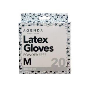 Agenda Disposables Latex Gloves Medium (20 pack)