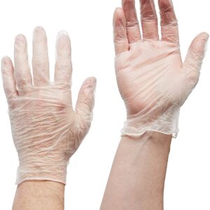 Vinyl Clear Powder Free Disposable Gloves (100)
