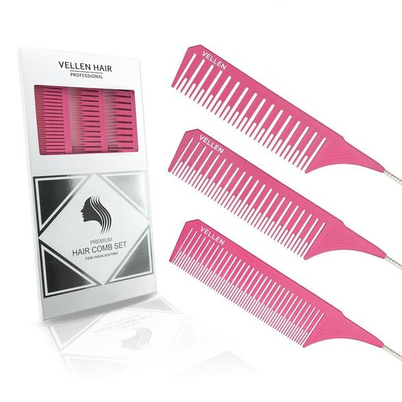Vellen Hair Premium Rat Tail Weave Comb Triple Pack (3) - Image 2