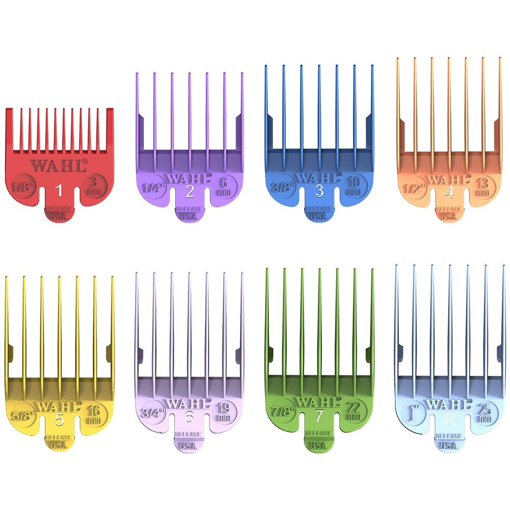 Wahl Comb Attachment Multi Coloured Cutting Guide Set 1 8 - Image 3